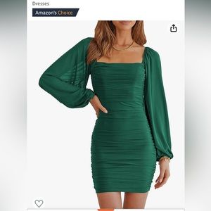 Dark green cocktail dress